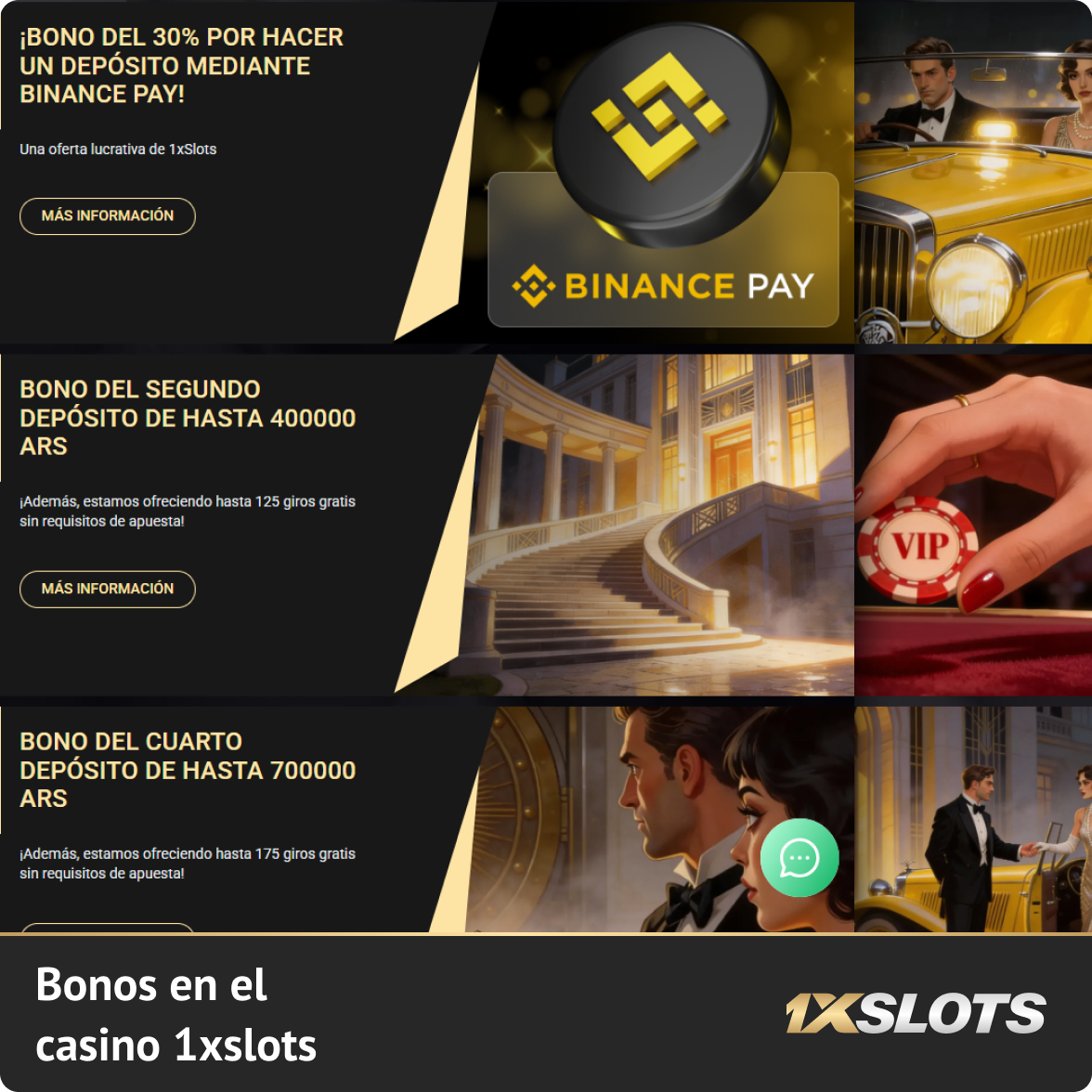 Bonos reales de 1xSlots Argentina